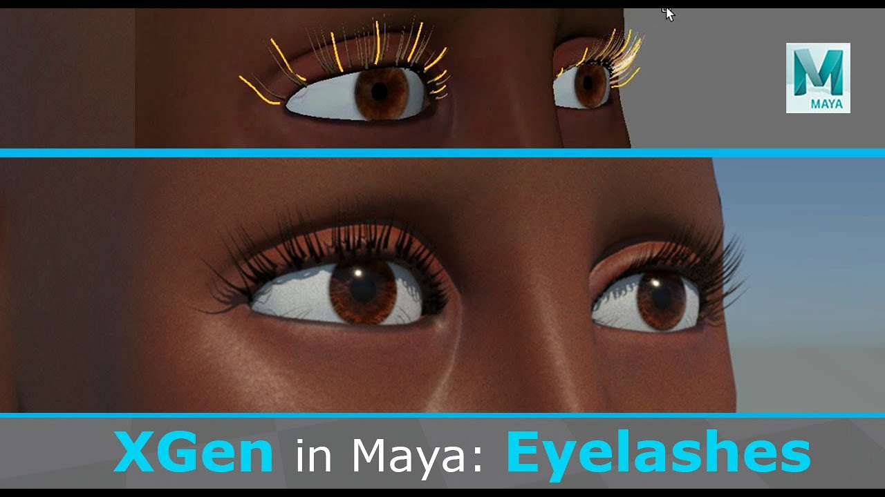 Create Eyelashes using XGen in Maya