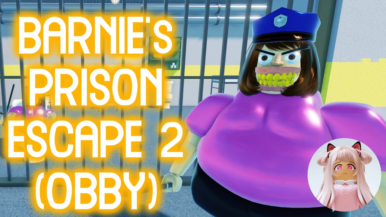 BARNIE's PRISON ESCAPE 2 (OBBY) - Roblox Gameplay Walkthrough Hard Mode No Death [4K]