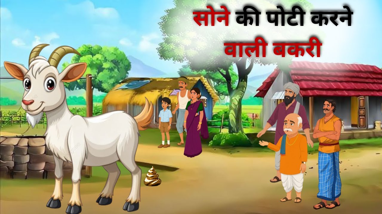 जब बकरी ने किया सोना… गाँव में मच गया तहलका!😱? | hindi kahaniya || moral story || goldenpoop got