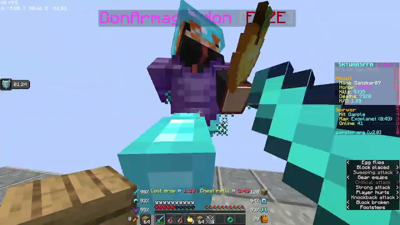 skywars FFA 3  1v3 turns into big