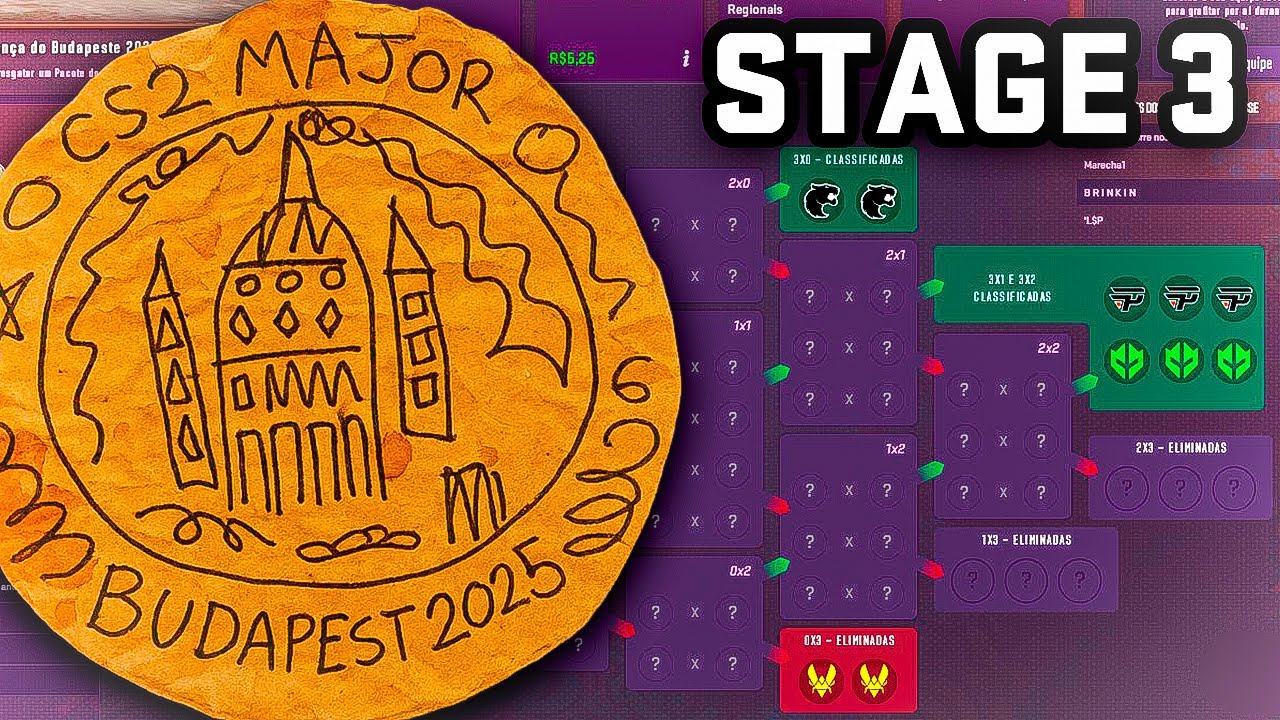 O REDONDO DE PAPELÃO TÁ AQUI!! O MEU REDONDO DO MAJOR Budapeste 2025 CS2! Pick'em Challenge Budapest