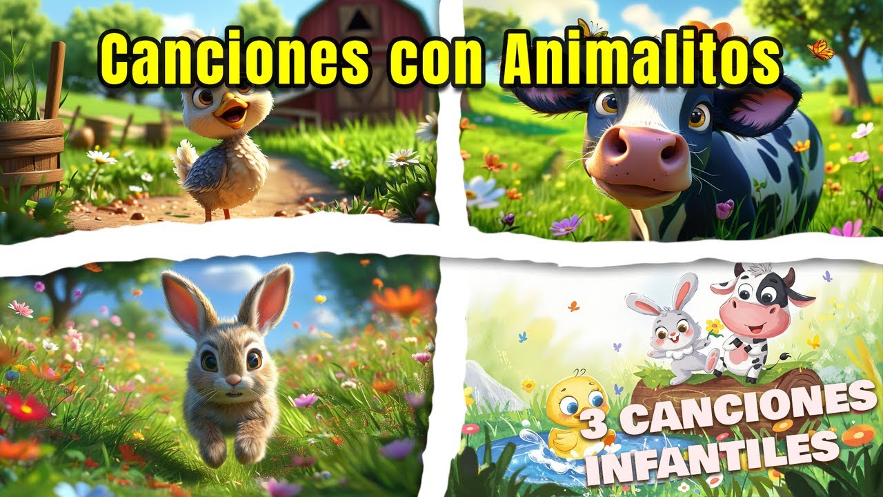 La Diversión Sonora de los Animalitos 🎉🐷 | Tres Canciones Infantiles para Bailar