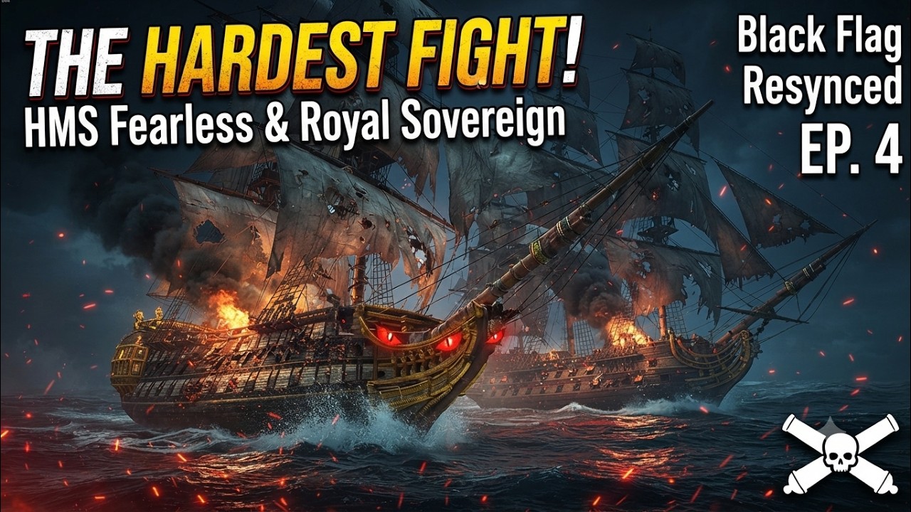 HMS Fearless и Royal Sovereign &mdash; САМЫЙ сложный бой с легендарными кораблями в Black Flag Resynced...