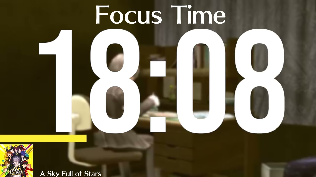 Persona 4 Focus Timer | 4x25min Pomodoro