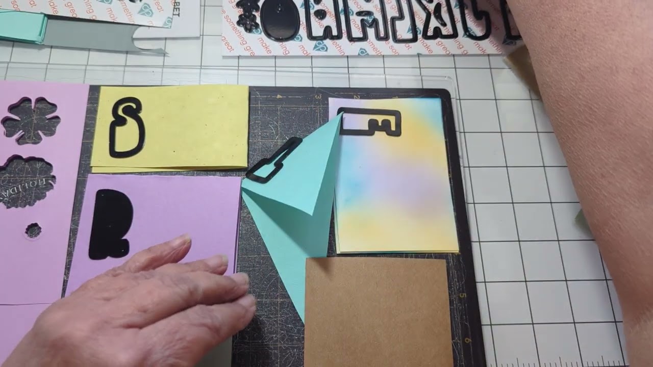 Making an Easter card using Diamond Press's Hello Spring Alphabet dies