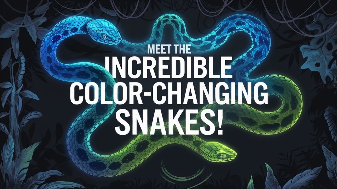 Meet the Incredible Color-Changing Snakes! #ColorChangingSnakes#Wildlife#Camouflage#EmeraldTreeBoa