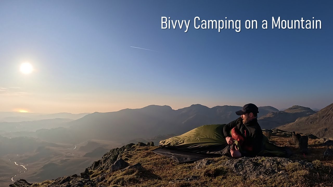 Hiking and Bivvy Camping on a Mountain