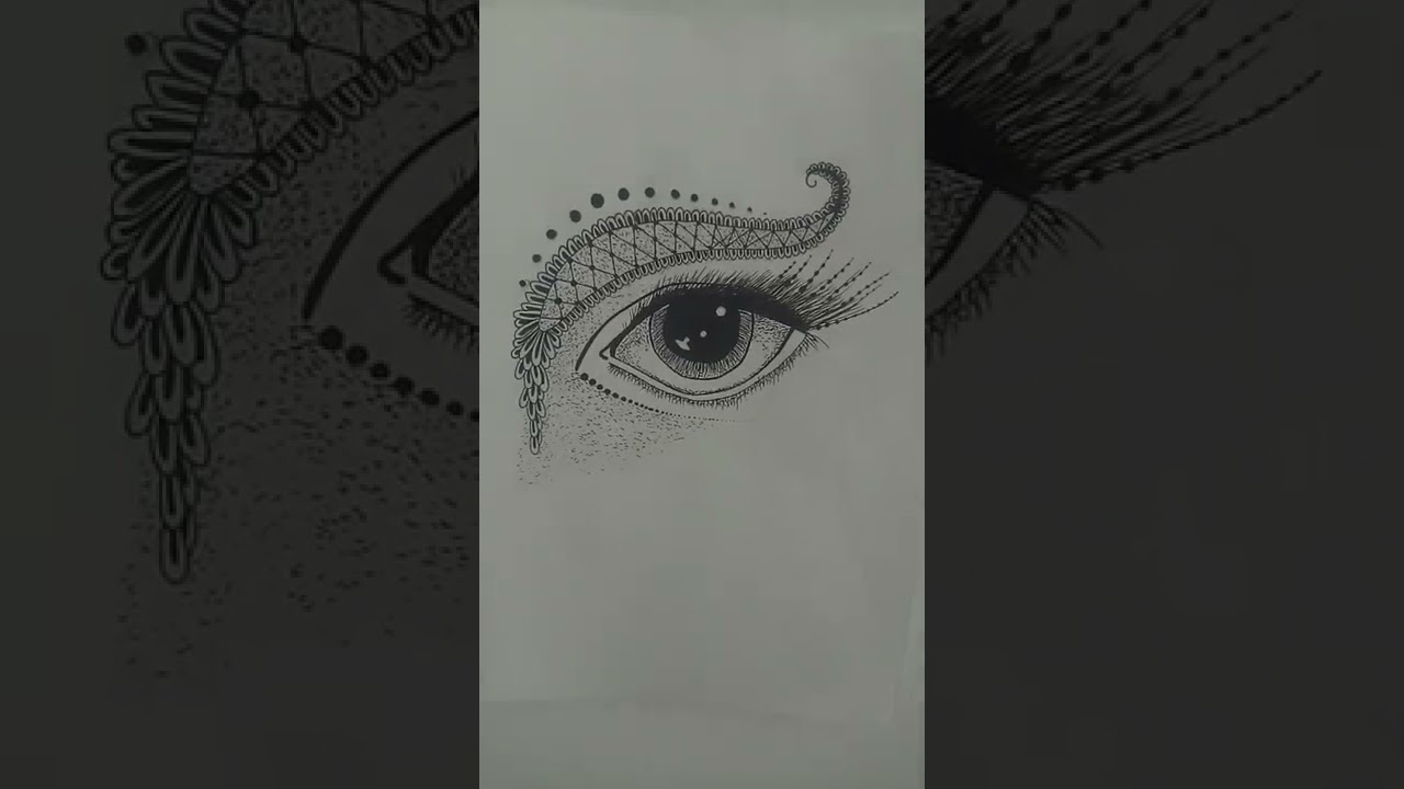 Beautiful unique eye mandala painting #Easydrawings #Mandalaart