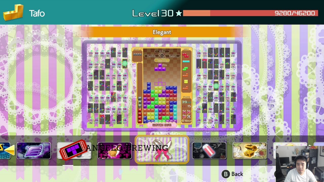 Tafo plays the Elegant Theme for the first time - Tetris 99