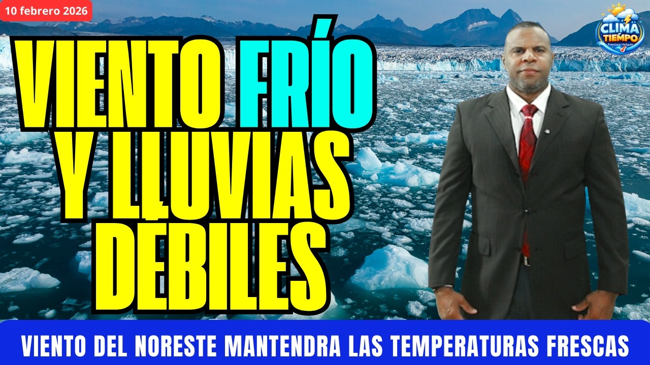 10 FEBRERO. VIENTO DEL NORTE PROVOCA NUBLADOS Y LLUVIAS LIGERAS EN LA REGIÓN