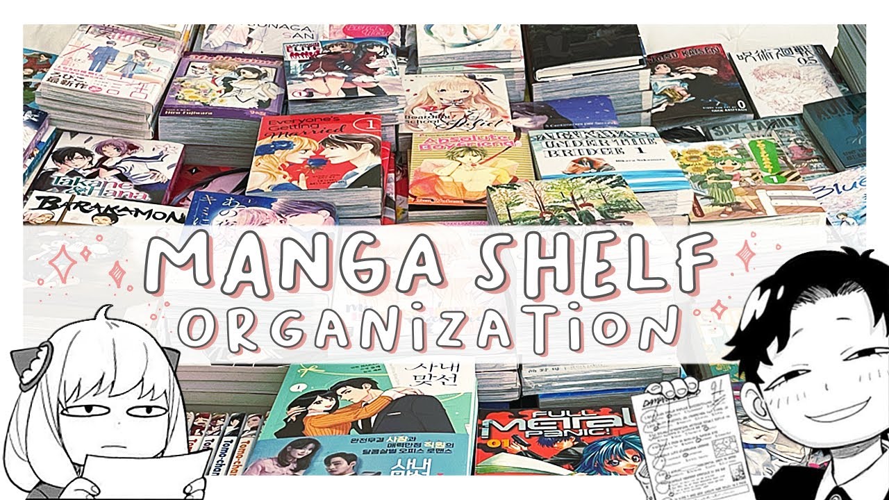 organize my manga shelf with me! | 400+ MANGA COLLECTION...for now