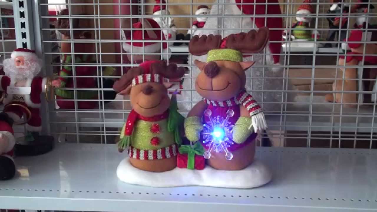 Christmas Ornament Toy Show Display: Cute Reindeer Singing Dancing We Wish You A Merry Christmas!