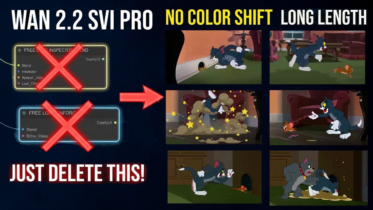 ComfyUI Wan 2.2 SVI Pro: Идеальный рабочий процесс для длинных видео (без искажения цвета)
