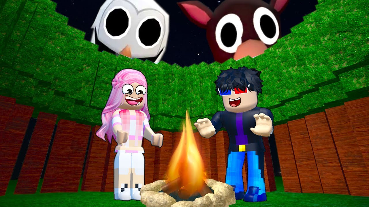🌳ПОСТРОИЛИ БАЗУ ИЗ ДЕРЕВЬЕВ В 99 НОЧЕЙ В ЛЕСУ В РОБЛОКС! ROBLOX