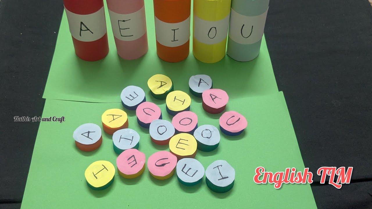 English vowels TLM/Activity to teach vowels/Teacher learning material/diy/@Nathis Art and Craft