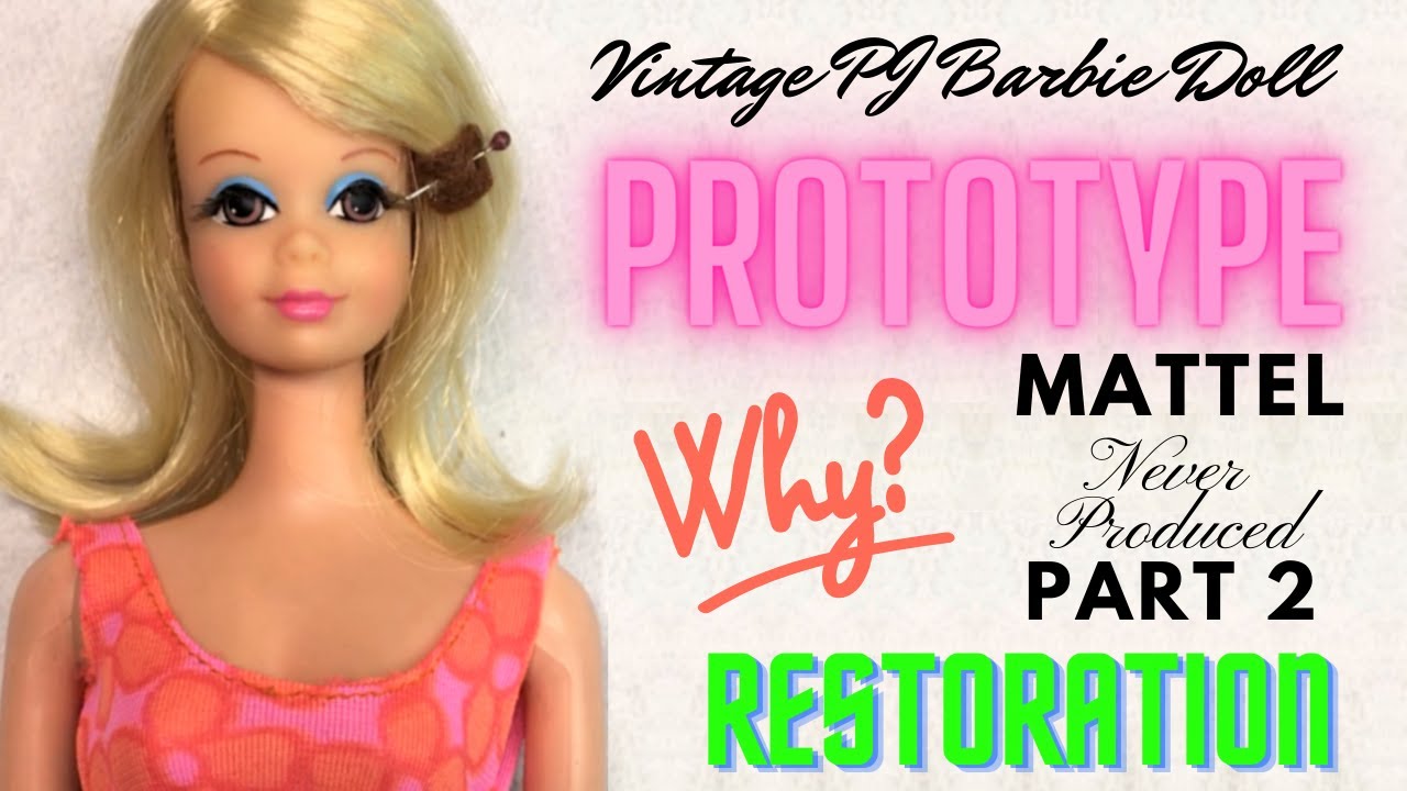 Vintage Mattel PROTOTYPE PJ Barbie Doll Repair Restoration Restore Repaint How to DIY - PART 2