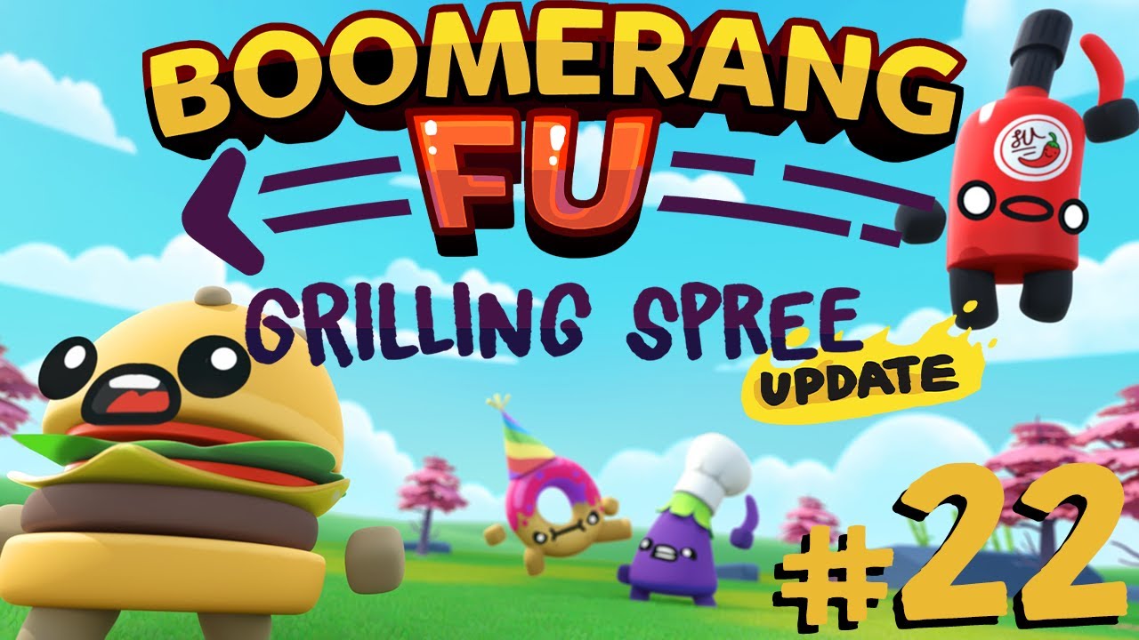Boomerang Fu - #22 - BURGER BOY IS HERE!! (4 Player Gameplay)