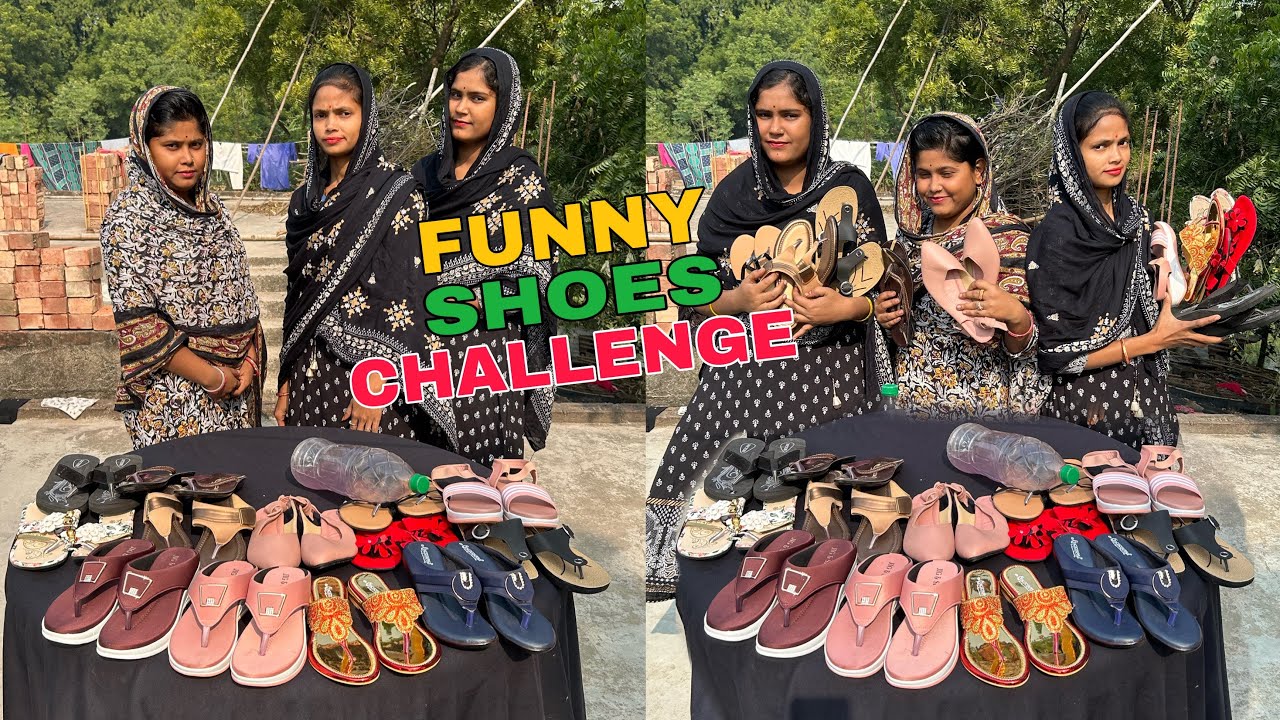 Funny Shoes Bottle Flip Challenge With My Family 🔥 #challenge #tiktok #challengevideo #viral