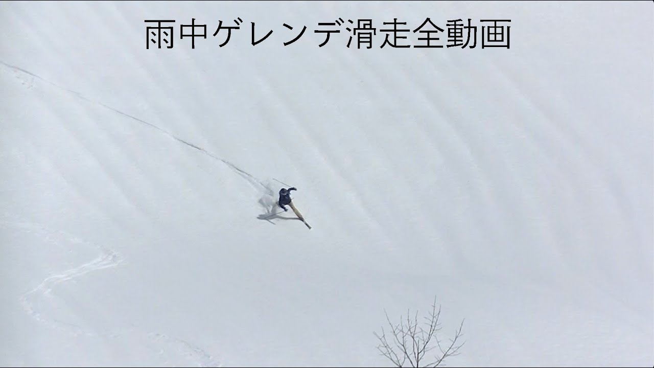 雨中ゲレンデ一周ほぼ完全動画。但しステップソールテレマークという反則用具で。