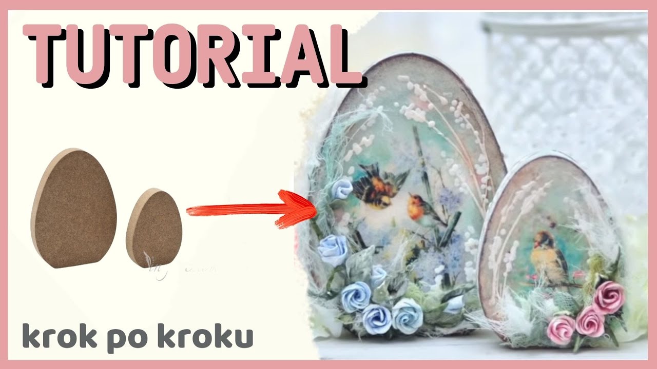 Wielkanocne pisanki w klimacie pastelowo-ogrodowym DIY tutorial No.730