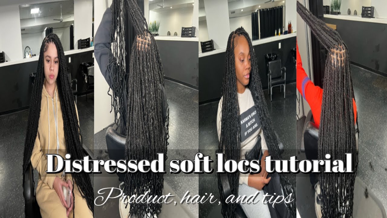 How to: Distressed Soft Locs tutorial Knotless Method #softlocs #knotless #distressedlocs