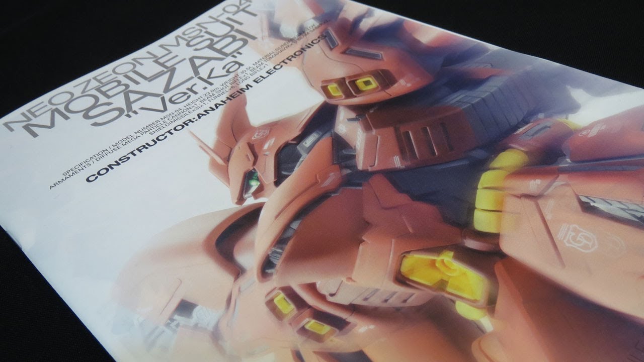 MG Sazabi ver.Ka (3: Manual) MS Gundam: Char's Counterattack Gunpla plastic model review ガンプラ
