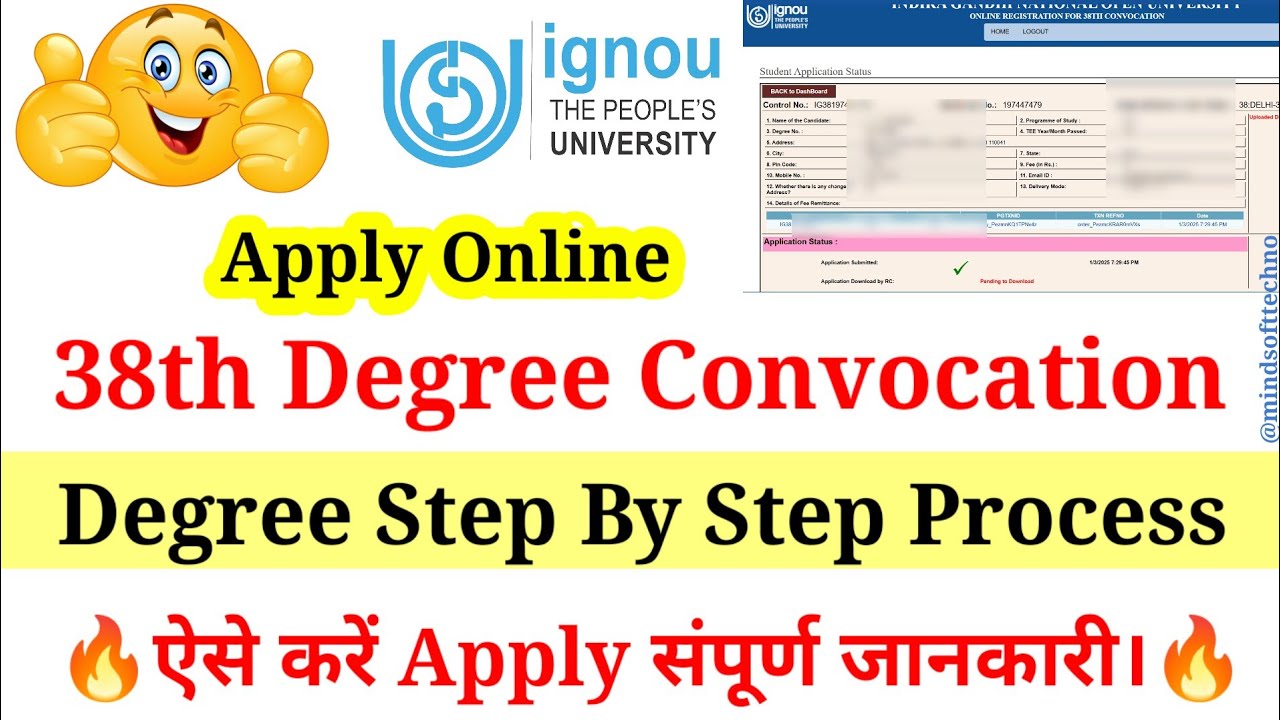 IGNOU Degree Diploma Certificate Convocation में ऐसे करें Apply 🔥 Step By Step Process Must Watch 🔥