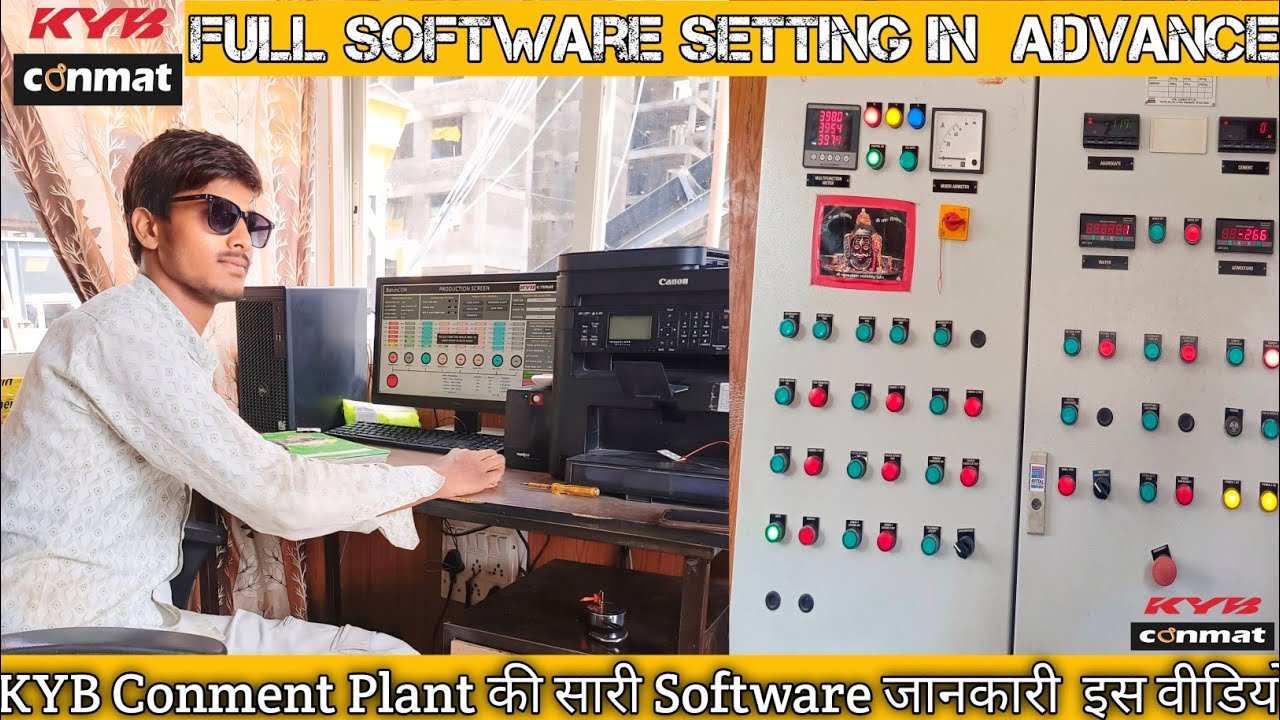 KYB Conmat Rmc plant की फुल software Information || KYB Conmat plant Kaise Chalayen | Auto start | 