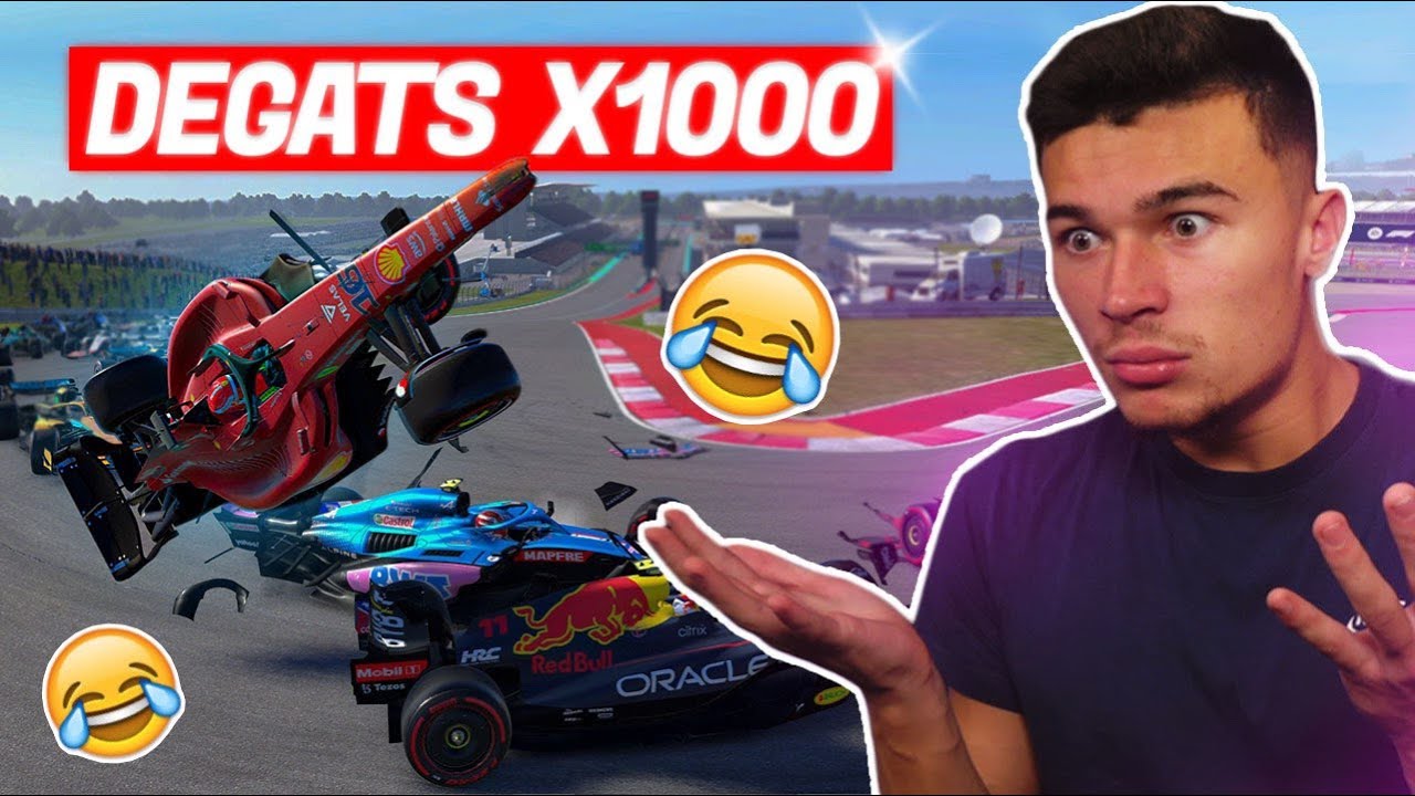 F1 22 - SURVIVRE EN DEGATS EXTREME AUX ETATS UNIS / USA 😱😂