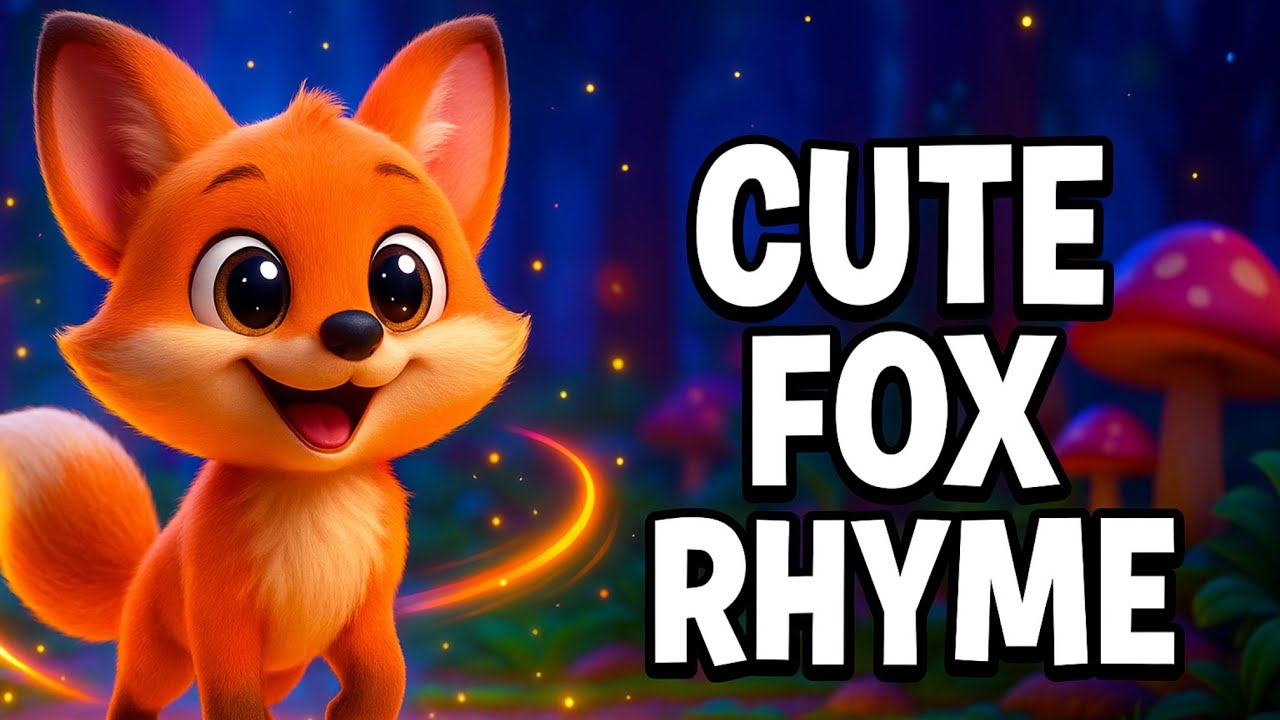 Cute Fox Rhyme | 3D Cartoon Animal Rhyme for Kids | Baby Learning Songs | Kids Animation Video