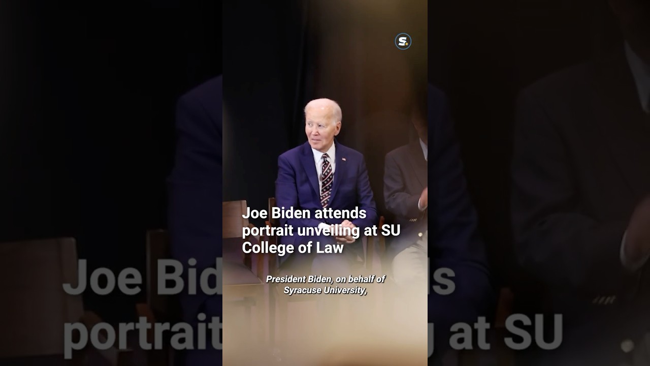 Former President Biden attends portrait unveiling at Syracuse University