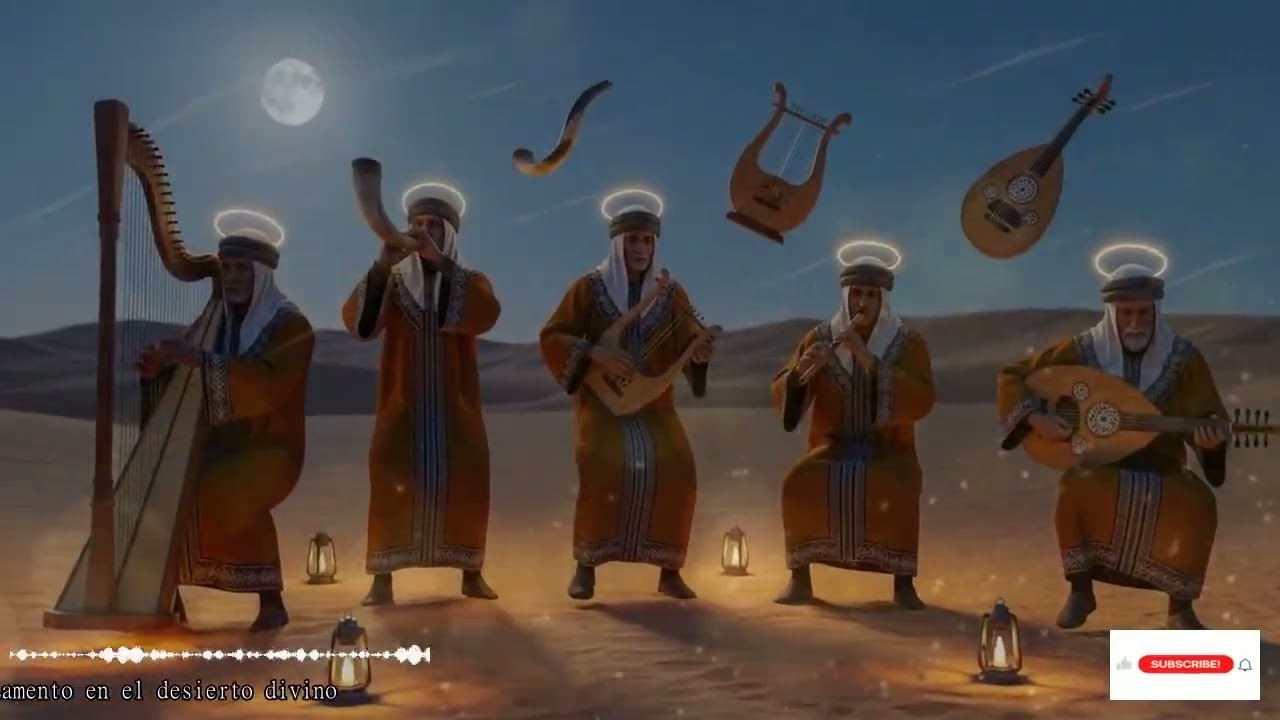 Cánticos De Sión Y Shofar En Adoración Profunda Con Instrumentos Santos Ante Adonai