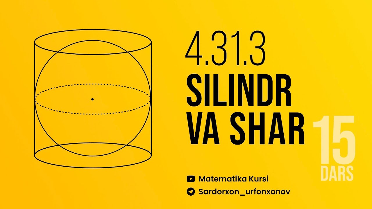 Slindr va shar | Streometriya 15-dars