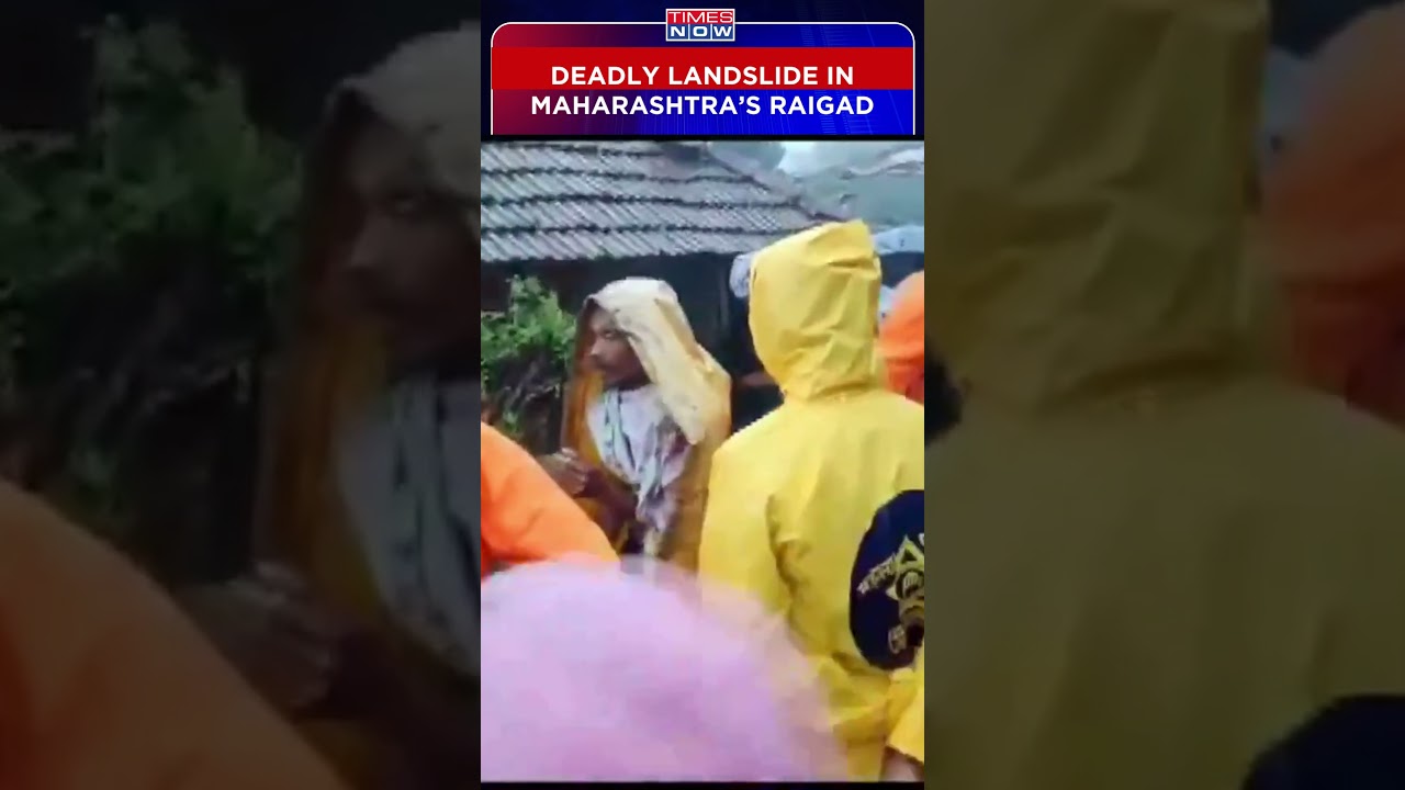 Landslide at Raigad&rsquo;s Khalapur tehsil Kills Four, Several Trapped #Shorts