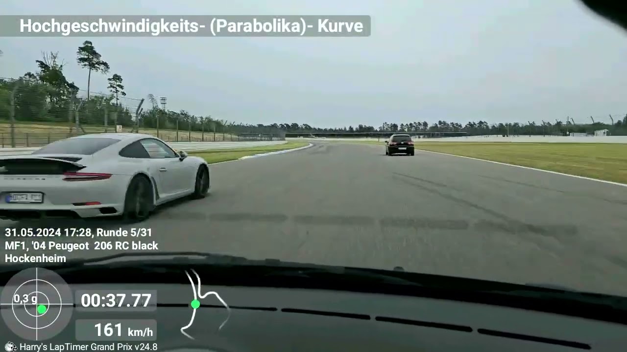 Touristenfahrten Hockenheimring 31.05.2024 , Gruppe 1-1, Peugeot 206 RC schwarz, ca 17.15 Uhr