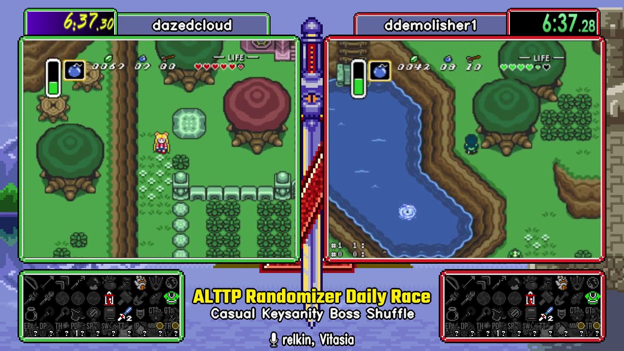 Casual Keysanity Boss Shuffle 090919. ALTTP Randomizer Daily Race.