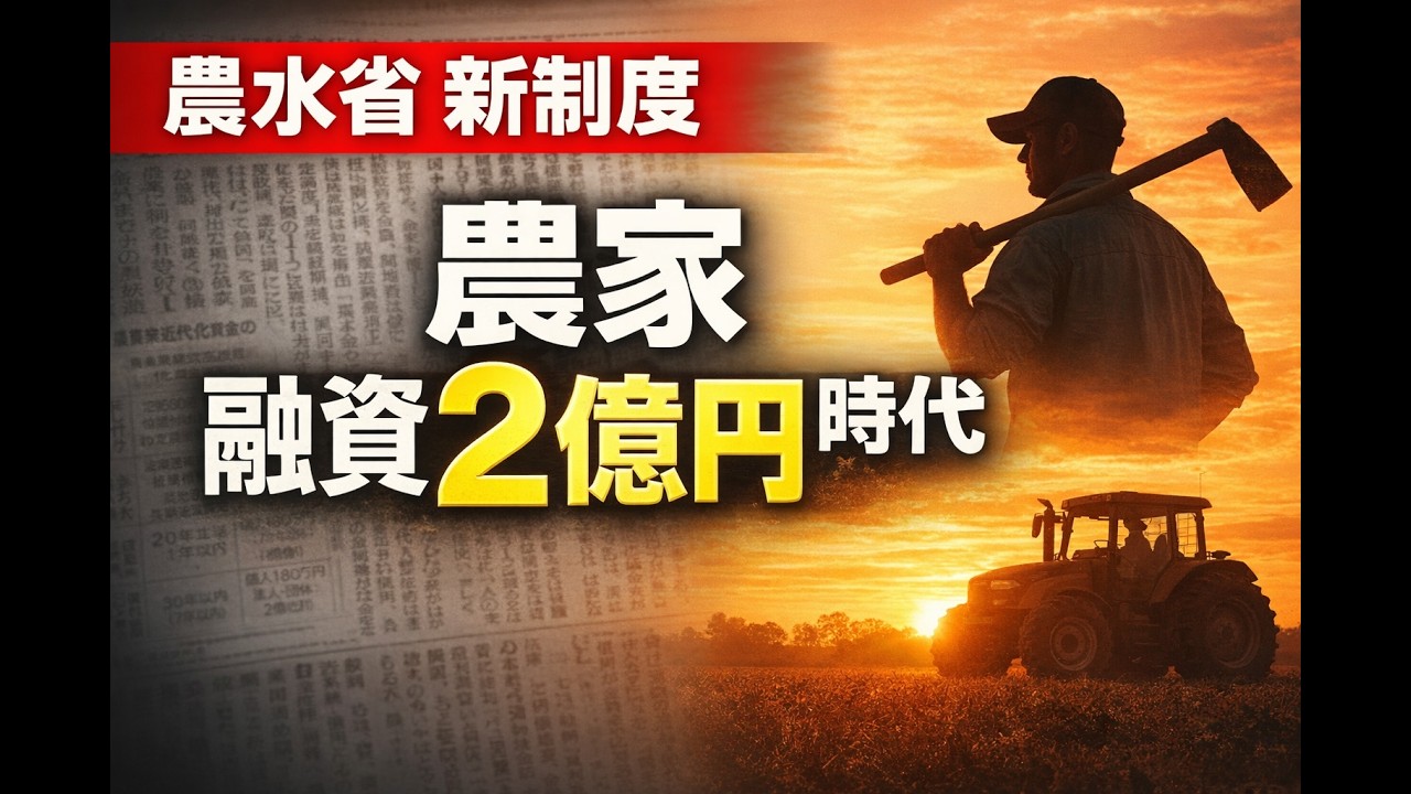 農業融資が大幅拡大｜個人2億円時代へ【農水省新制度】③