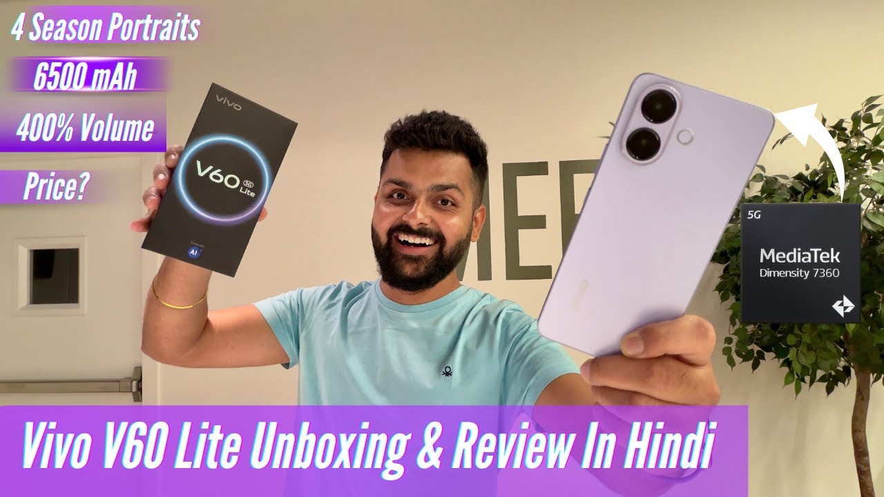 Vivo V60 Lite 5G Unboxing & Review - Premium V60 Features In Lighter Body!