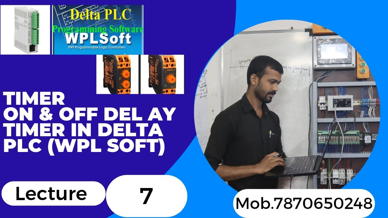 Timer Instruction in Delta PLC/ ON Delay & Off delay Timer / Industrial Automation