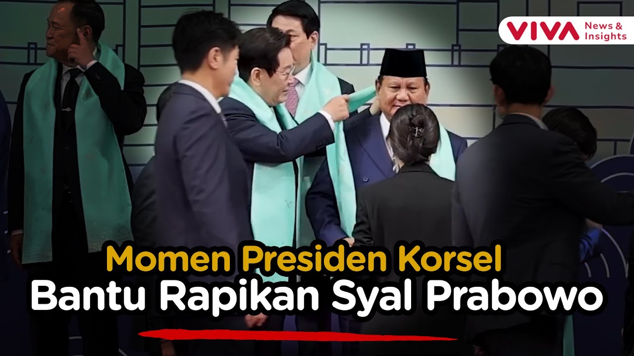 Momen Akrab di KTT APEC! Presiden Korsel Bantu Prabowo Betulkan Syal