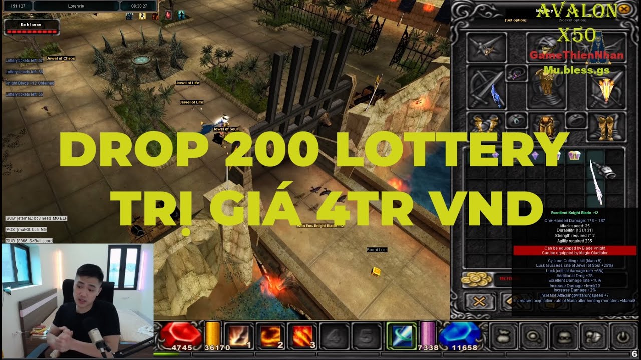 ĐẬP 200 VÉ LOTTERY TRỊ GIÁ 4TR VND VÀ CÁI KẾT ỐI DỒI ÔI -MU NƯỚC NGOÀI HAY -MU BLESS - SV AVALON X50