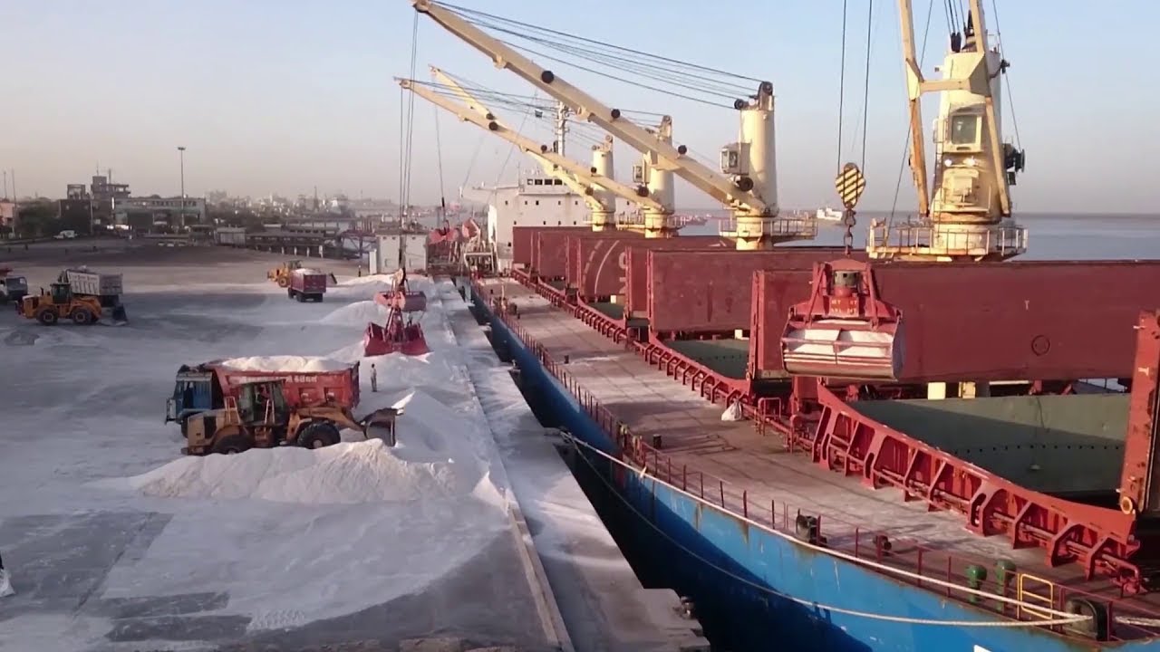 Wood Chips Carrier And Port of Ship loading