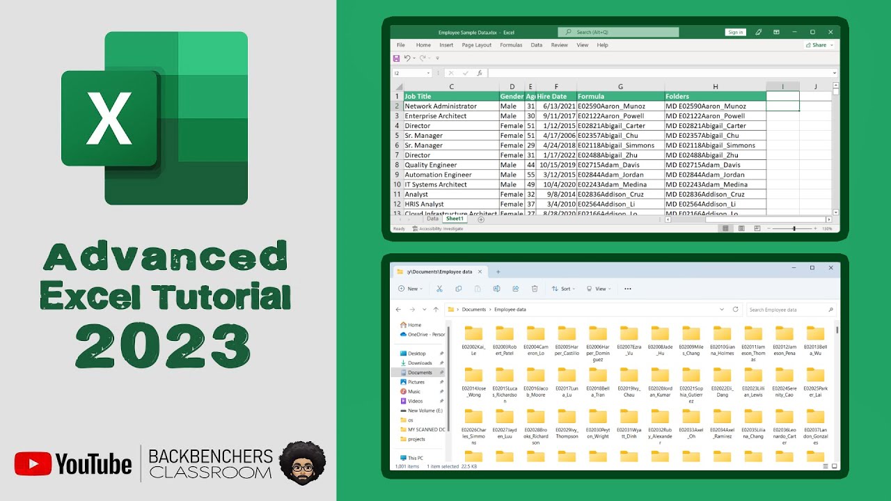 How to Create 1000 Folders for Each Employee using Excel Data | Unlimited Folder within Second