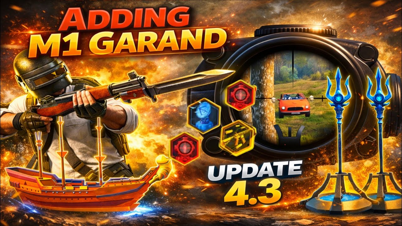Adding the most powerful automatic sniper 😱 Update 4.3 M1 Garand 😍 PUBG MOBILE 