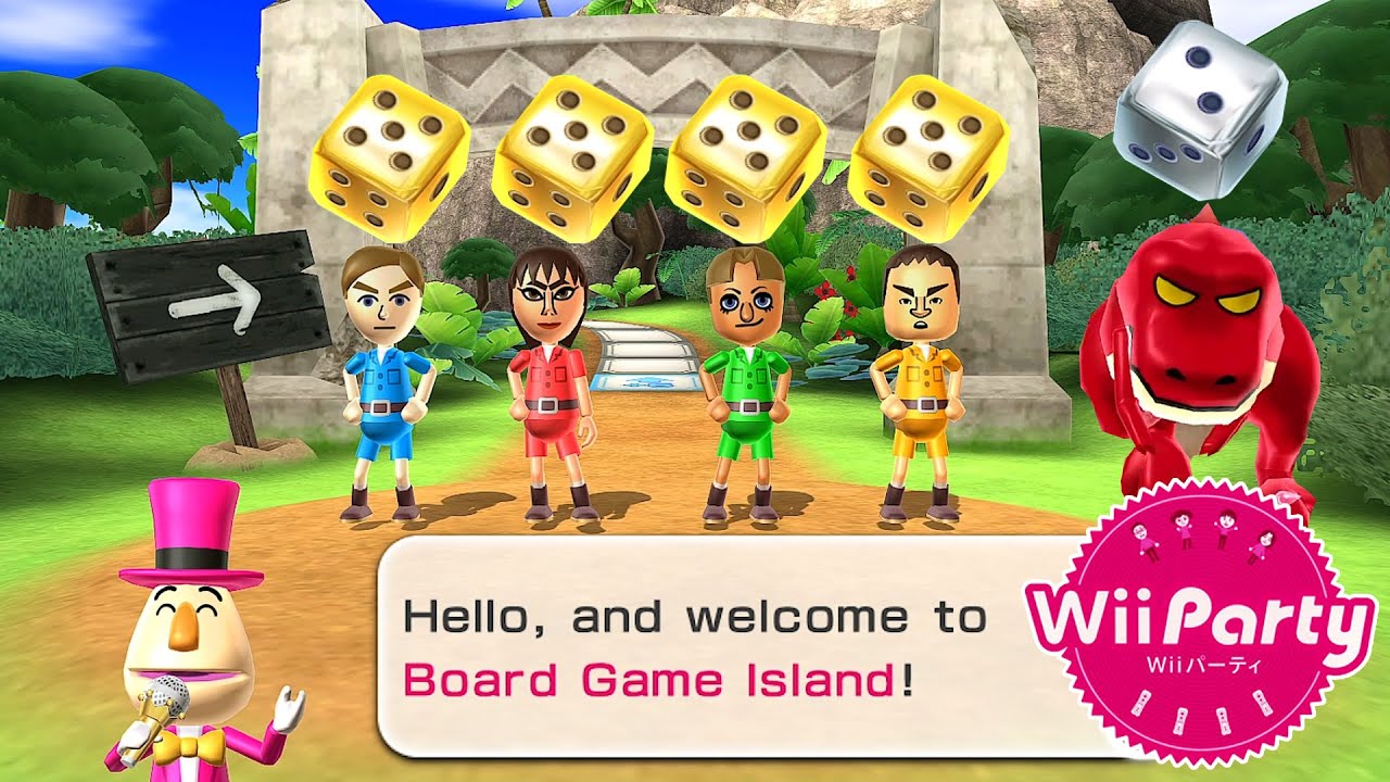 Wii Party Board Game Island gameplay | Guest B Vs Susana Vs Greg Vs Shinta | Expert com | Wii파티