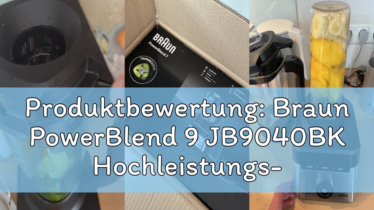 Produktbewertung: Braun PowerBlend 9 JB9040BK Hochleistungs-Standmixer mit 1600 Watt Motor, 2 l Trit