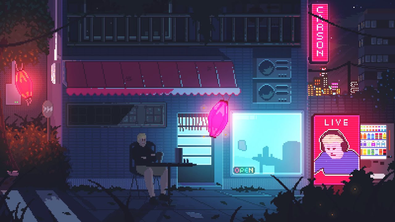 Pixel Art Starting Screen for CallMeCarson (Photoshop Speed Art)
