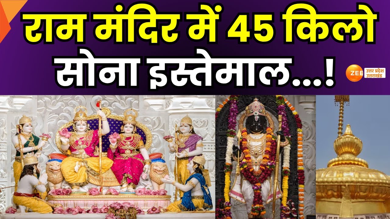 Ram Mandir Darbar :राम मंदिर में सोने की चमक, मंदिर में 45 किलो सोना इस्तेमाल | Temple Construction