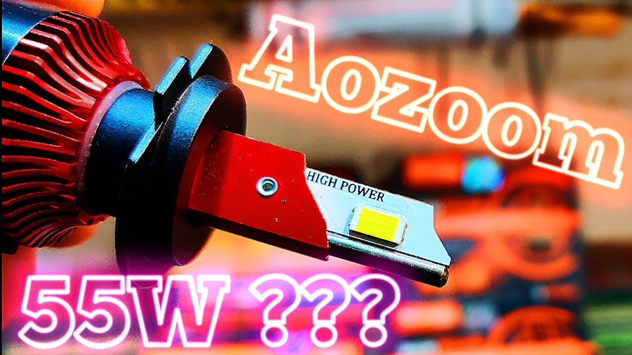 LED H4 H7 Aozoom 🤔 не самый лучший вариант? Светодиодные лампы Aozoom тест!