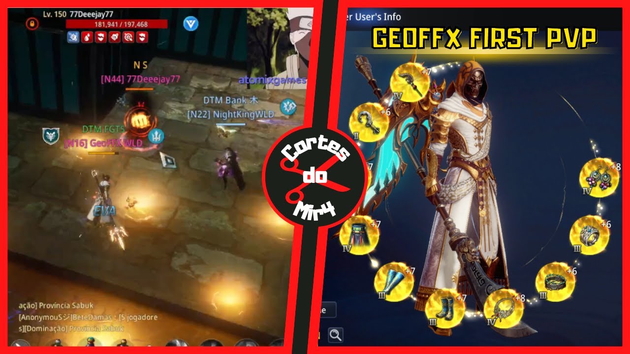 PRIMEIRO PVPZÃO DO LANCEIRO GEOFFX WLD (Minerete) | PVP DTM vs SD DOMINAÇÃO | MIR4